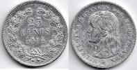 Netherlands Nederland 1892 25 Cent Wilhelmina P -