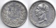 Netherlands Nederland 1849 25 Cent Willem II P+ -