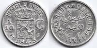 Nederlands-Indië Nederlands Indië 1945P 10 Cent Wilhelmina P (P wijst naar bovenkant 5) -