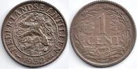 Nederlandse Antillen Nederlandse Antillen 1952 1 Cent Juliana P+ (deel arcering vz ontbreekt) -