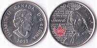 Canada Canada 25 Cents 2013 war of 1812 Secord in red -