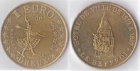 Frankrijk 1998 1 euro de Dreux Hotel de Ville Le Beffroi penning -
