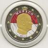 Gekleurde euromunten 2 Euro Monaco 2012 Gekleurd Type 6 -