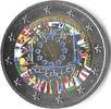 Gekleurde euromunten 2 Euro Duitsland 2015 J Europese Vlag Gekleurd -