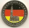 Gekleurde euromunten 2 Euro Duitsland 2008 Hamburg gekleurd D -