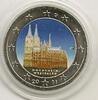 Gekleurde euromunten 2 Euro Duitsland Kölner Dom gekleurd -