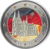Gekleurde euromunten 2 Euro Duitsland 2011 Nordhrein Westfalen gekleurd F -
