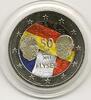 Gekleurde euromunten 2 Euro Duitsland 2013 Elysée gekleurd G -