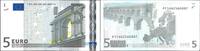 Euro Biljetten 5 Euro Biljet met handtekening J.C. Trichet P/E005E1 -