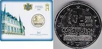 Luxemburg 2 Euro2018 150 jaar Grondwet in coincard met muntteken Servaas -