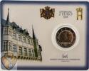 Luxemburg 2 euro2019 Charlotte in coincard met muntteken Servaas. -
