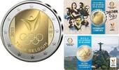 Speciale 2 euromunten 2 Euro België 2016 Olympische Spelen Rio in Coincard Nederlandstalig -