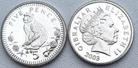 Gibraltar Gibraltar 2003 5 Pence 'Aap' -