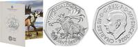 Verenigd Koninkrijk 50 pence Groot Brittannië 2024 50 Pence 'Ice Age Giants- Giant Deer' -
