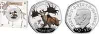 Verenigd Koninkrijk 50 pence Groot Brittannië 2024 50 Pence 'Ice Age Giants - Giant Deer' Zilver Gekleurd -