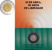 Speciale 2 euromunten 2 Euro 2 euro Portugal 2024 '50ste verjaardag van de Anjerrevolutie' -