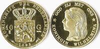 Penning Nederland Koningin Wilhelmina 10 Gulden 1892 -