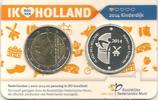 Nederland 2 euro2014 Holland Coin Fair in coincard met Zilveren penning Kinderdijk  2014 