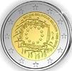Speciale 2 euromunten 2 Euro België 2015 Europese vlag -