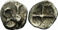 Ionien Tritetetartemorion Teos Ionien Tritetartemorion 475-450 BC Greif Protome Griffin Quadratum Incusum -