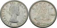 Kanada 10 Cents Kanada Elisabeth II. 10 Cents 1960 Silber Segelschiff Bluenose Canada KM # 51 -