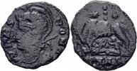 Römisches Kaiserreich 336-337 Constantinus I Follis Nicomedia 336/7 VRBS ROMA Wölfin Romulus Remus RIC 195 R1 TB