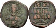 ca. 1030-1040 Byzanz Roman III Argyrus Anonymer Follis B Constantinopolis Christus Sear 1823 TTB