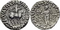 Indo-Skythen Drachme Saken Azes Drachm König Reiter Pferd Ankus Zeus Zepter Nike Indo-Skythen HGC 655 -