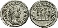 Römisches Kaiserreich Antoninian Philippus I Arabs Antoninian Incerte Münzstätte FIDES EXERCITVS Standarten RIC - -