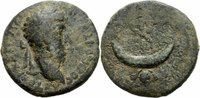 Mesopotamien Bronze Marcus Aurelius Carrhae Provinz Bronze Halbmond Stern Globus Lucius Verus BMC 1 -